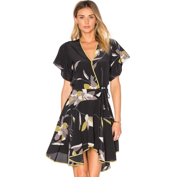 Halston Heritage Dresses & Skirts - Halston Heritage Flounce Silk Floral Dress 4